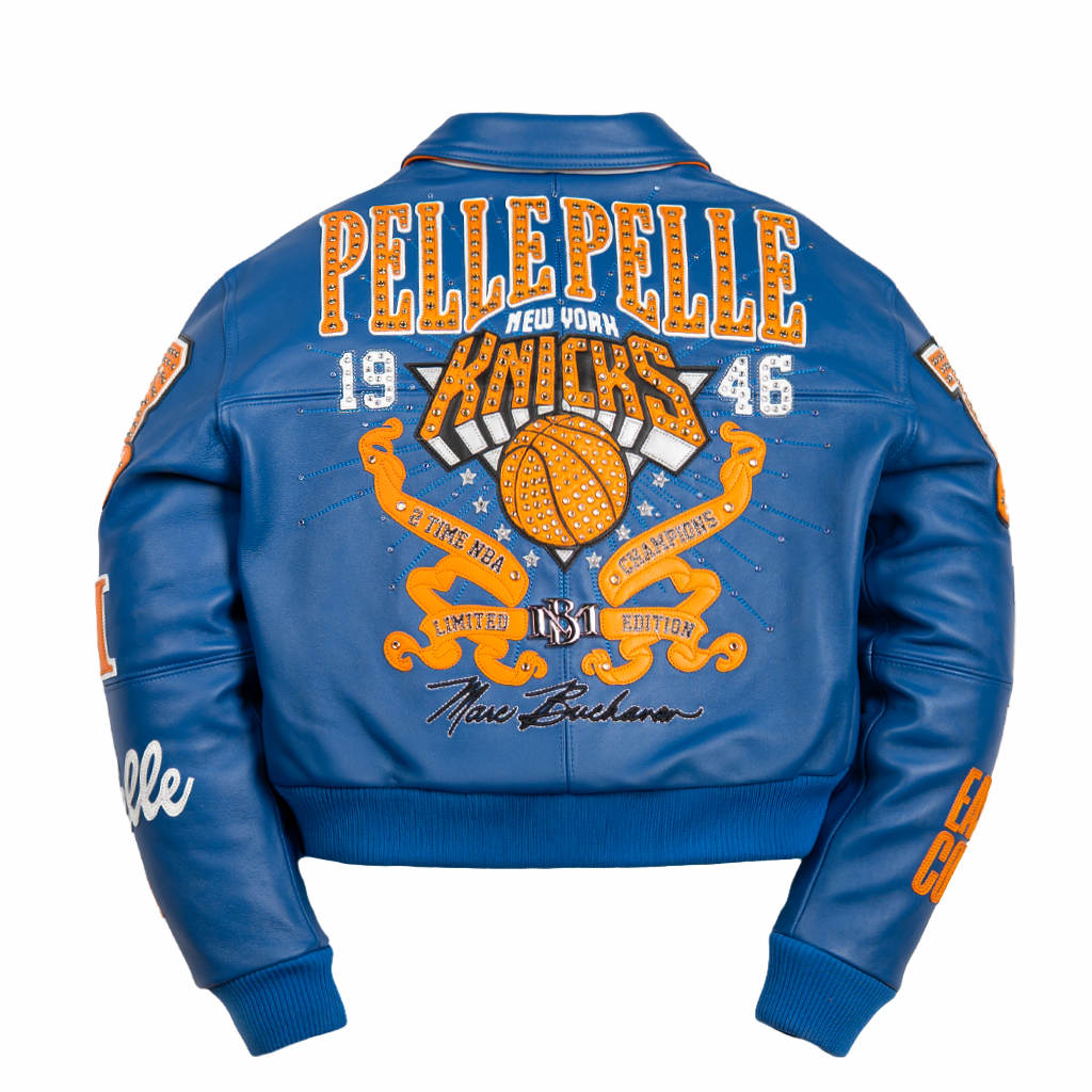 Pelle Pelle x FISLL for the city of knicks womens crop jacket